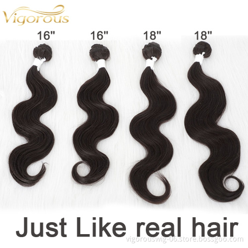 Hot Selling Wholesale Synthetic Wig Womens Brazillian Black Custom Extension Water Wave Curly Hair Pieces
